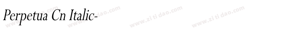 Perpetua Cn Italic字体转换